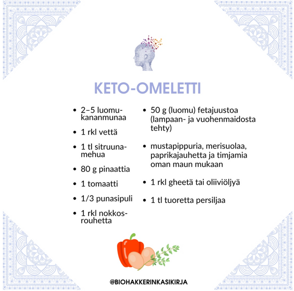 Biohakkerin keto-omeletti (resepti)