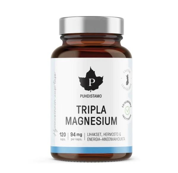 Puhdistamo Tripla Magnesium (60 & 120 kapselia)