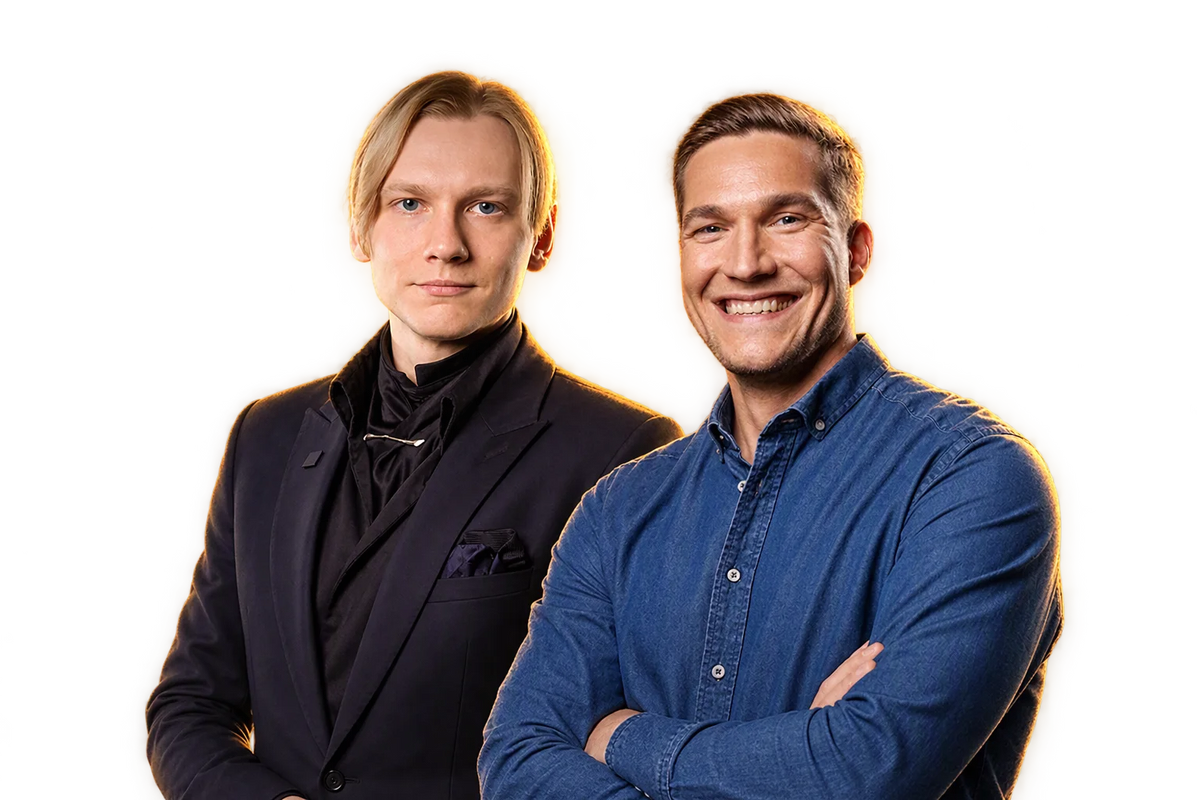Lääkäri Olli Sovijärvi ja biohakkeri Teemu Arina