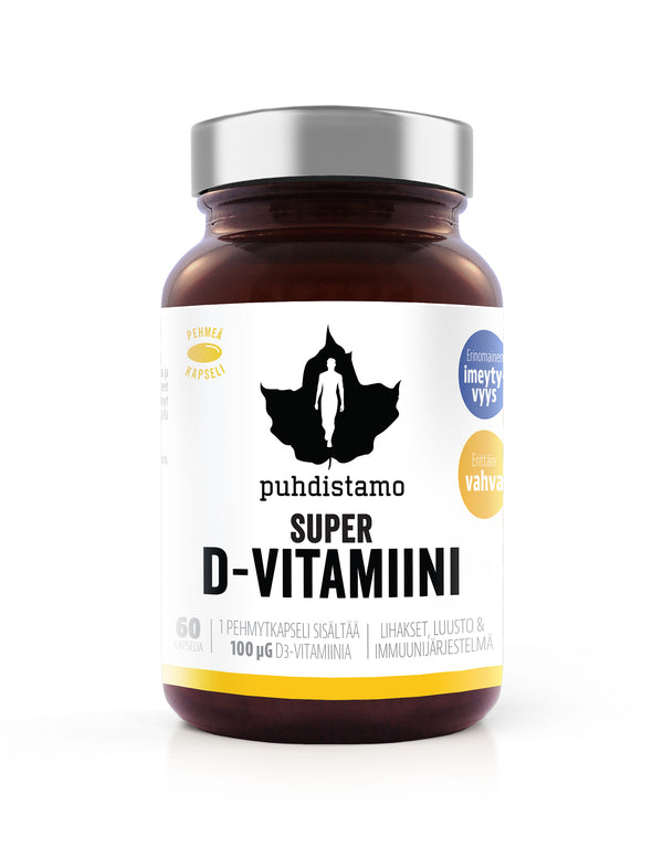 Puhdistamo Super D-vitamiini (60 kapselia)